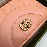 Gucci Top Quality 466492 Leather GG Marmont Card Case Knockoff Wallet