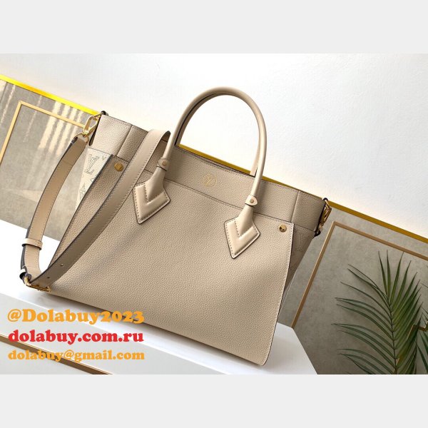 Louis Vuitton Knockoff M55802 On My Side High End Leathers in Greige Beige