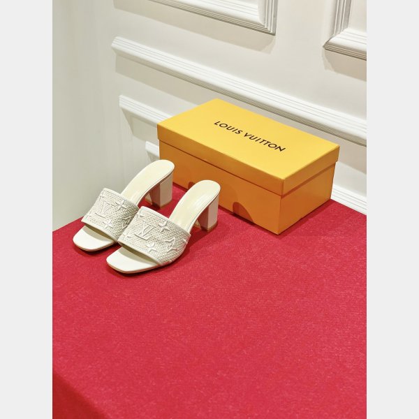 Replica LOUIS VUITTONS Neo Revival Flat Mule Shoes