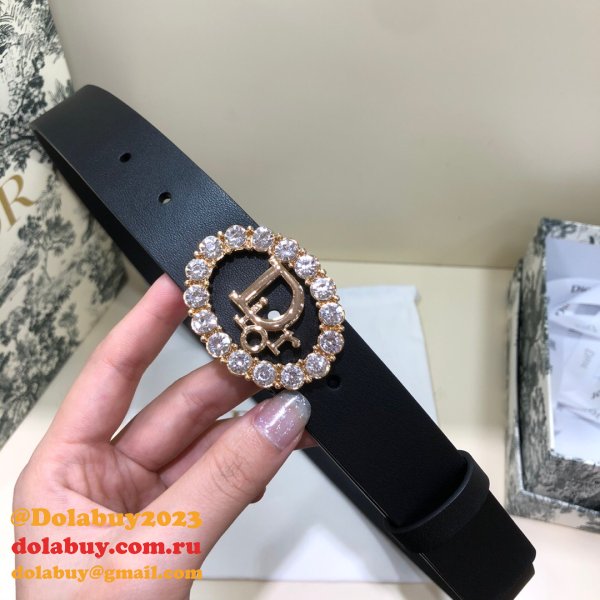 Wholesale Christian Dior AAA Belts 30mm Black Duplicate