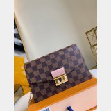 Louis Vuitton N60287 Fake Croisette Chain Wallet Magnolia Pink