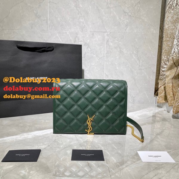 Duplicates Saint Laurent Becky Large chain bag in quilted lambskin