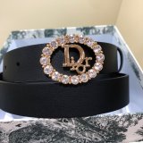 Wholesale Christian Dior AAA Belts 30mm Black Duplicate