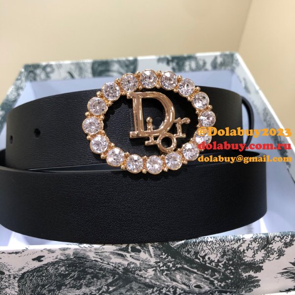 Wholesale Christian Dior AAA Belts 30mm Black Duplicate