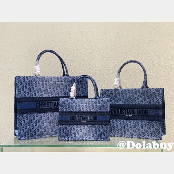 Duplicate Dior Book Tote denim 2024 new bag