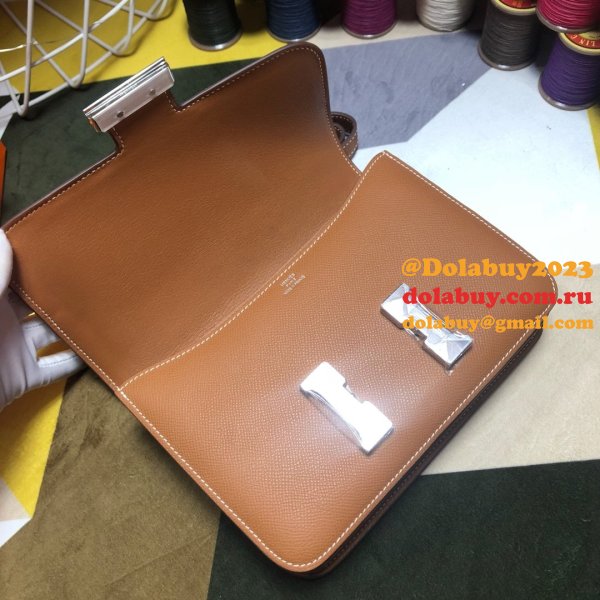 Hermes Constance Bag 23cm Epsom Leather Camel Fashion