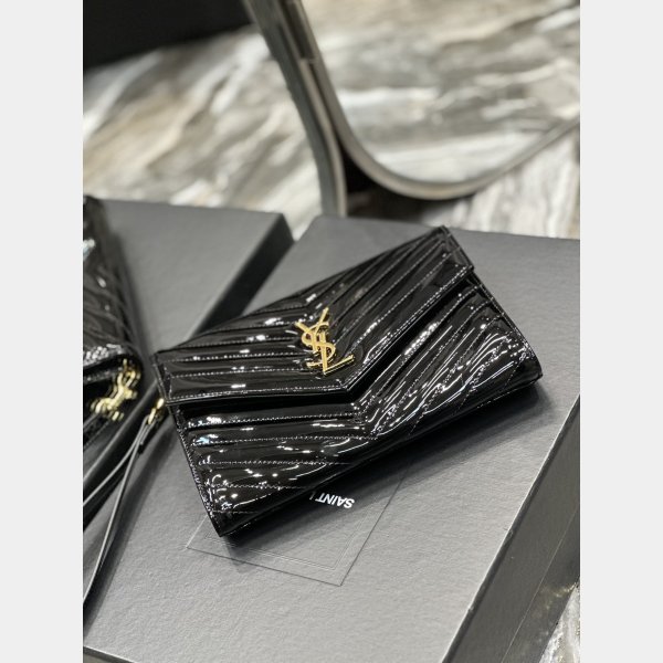 Perfect Quality YSL AAA+ 617662 Monogram Clutches Patent Bag