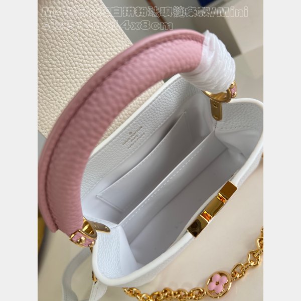 1:1 Mirror 1:1 Mirror Louis Vuitton Capucines M48865 White Bags