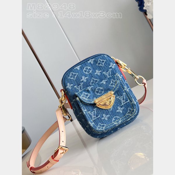 Louis Vuitton Top Quality Designer Fairfax Pochette Monogram Denim M82948