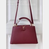 Capucines 1:1 Mirror M25128 Purple-Red Louis Vuitton Fashion Handbag