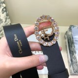 Wholesale Christian Dior AAA Belts 30mm Black Duplicate