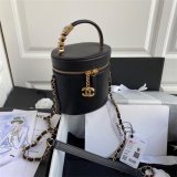 CC Fake Vanity Case Lambskin Black Bag