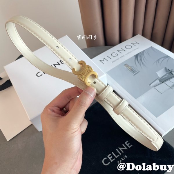 Designer 18mm Dupe Belt White Luxury