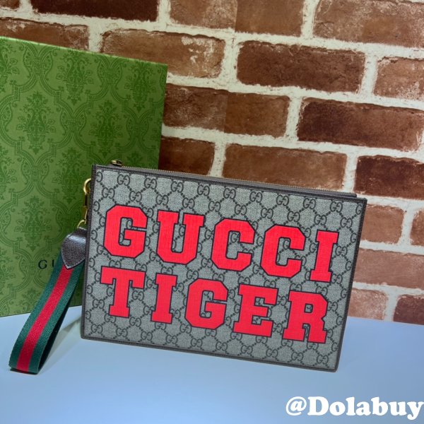 Gucci 688378 Luxury Fashion GG Tiger pouch