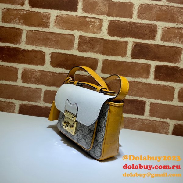 High Quality Gucci Designer 658487 Padlock mini bag in GG Supreme canvas