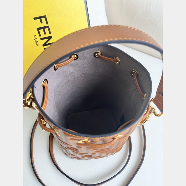 Knockoff Wholesale Fendi Mon Tresor FF small BUCKET BAG