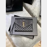 Fashion YSL 617662 Monogran clutch in quilted grain de poudre embossed Outlet