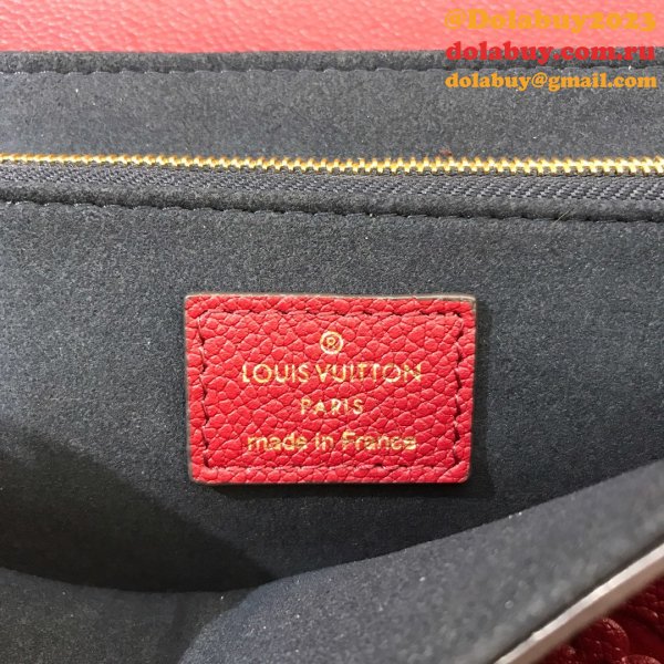 Knockoff Louis Vuitton Monogram Empreinte Leather Vavin PM M43931 Wine Red Bag