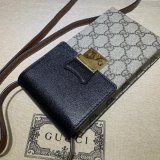 Wholesale Best Gucci 658229 Padlock mini bag in beige and ebony GG Supreme