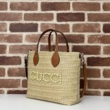 Gucci Fake 779671 Tote Women Straw-effect Natural Straw Effect Raffia