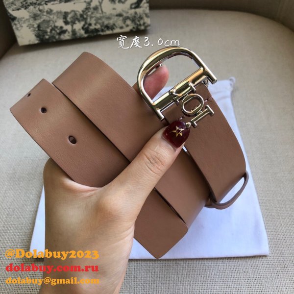 High Quality Christian Dior AAA Belts red/black/brown 30mm 1:1 Mirror