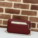 Gucci 1:1 Mirror GG Marmont Mini Crossbody Luxury 751526 Red Bag