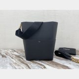 Celine Sangle Small Bucket bag black soft grained calfskin Copy