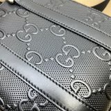 Fake Gucci UK 696010 GG embossed mini tote black bag