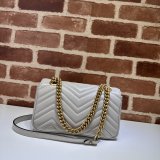 Grey GG Marmont 446744 Mini Matelassé Gucci Copys Bag