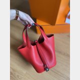 Hermes Knockoff Picotin Mm Clemens Fitting Red Bag