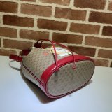 Wholesale Doraemon x Gucci small bucket 655597 red bag