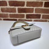 Grey GG Marmont 446744 Mini Matelassé Gucci Copys Bag