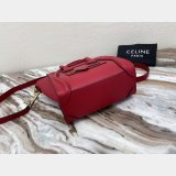 Celine Copy Red Luggage Nano Shopper 168243 Women's Leather