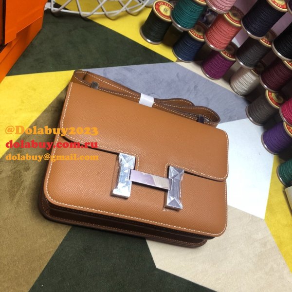 Hermes Constance Bag 23cm Epsom Leather Camel Fashion