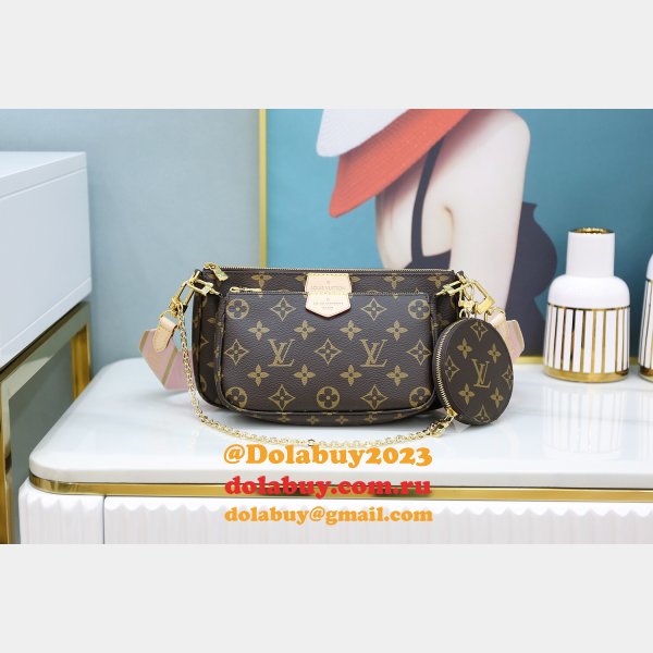 Louis Vuitton Inspired M44840 Multi Pochette Accessoires Pink or Khaki