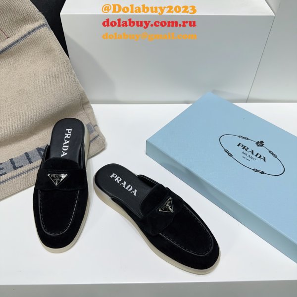 Wholesale Wholesale Prada 1:1 Designer Saint-Tropez Loafers Shoes