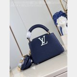 Louis Vuitton M48865 Dark Blue Light Flower Chain Capucines UK Handbag