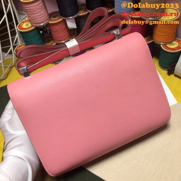 Hermes Constance Bag 23cm Epsom Leather Pink Replica