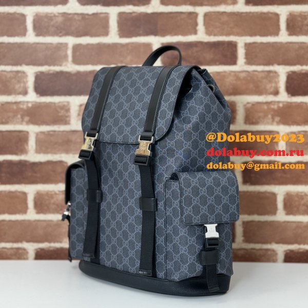 Gucci Men 792080 GG Designer Top Qualitys Backpack In Black GG Supreme