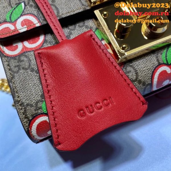 Gucci Fashion GG Supreme Padlock Small Shoulder 409487 Bag