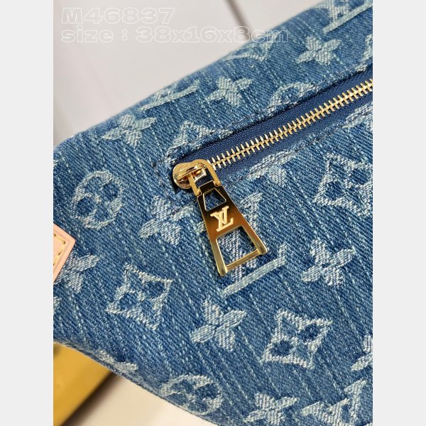 High Rise Monogram Denim M46837 Top Quality Louis Vuitton Copy Bag