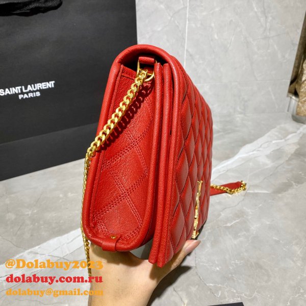 Duplicates Saint Laurent Becky Large chain bag in quilted lambskin