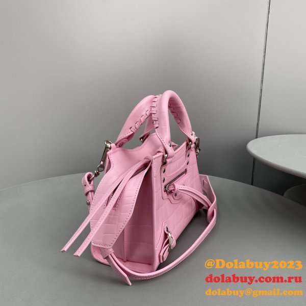 High Quality Balenciaga cuag pink crocodile bag Luxury