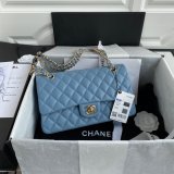 High Quality CC classic CF 25.5CM Sky Blue handbag Copy