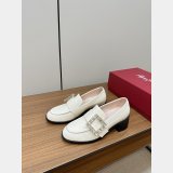 Roger Vivier Viv High Quality bag Rangers Buckle-embellished Loafers Shoes