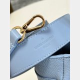 Highest Product Quality Louis Vuitton On My Side PM High End Leathers M57728 Blue Bag 7 Star