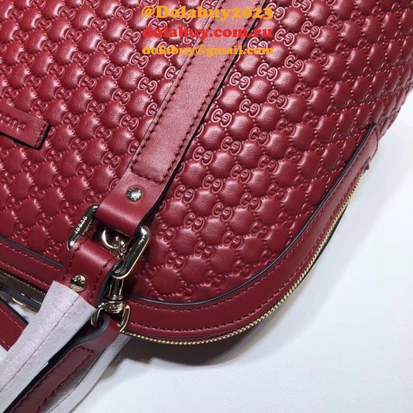 7 Star Gucci Copy Leather Convertible Micro GG Dome 449663 Bag