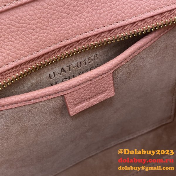 Duplicate Celine Pink Nano Luggage bag in drummed calfskin