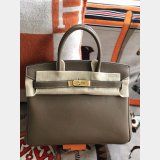 Hermes Birkin Epsom leather Handbags Dark grey Golden Fake