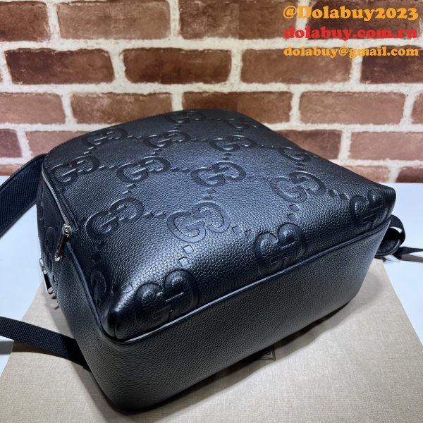 Gucci Black Inspired 766932 Jumbo GG Backpack Fake Best